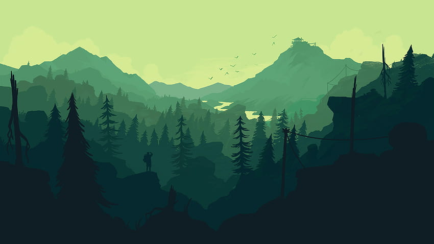 Wald minimal, voll, minimalistisch HD-Hintergrundbild