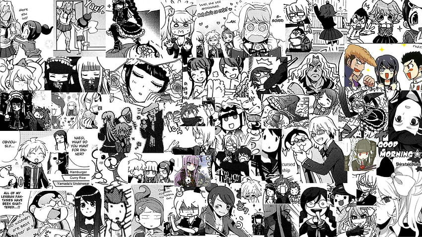Have A Collage Of My Favorite Screenshots From The 4 Koma Manga : Danganronpa HD wallpaper