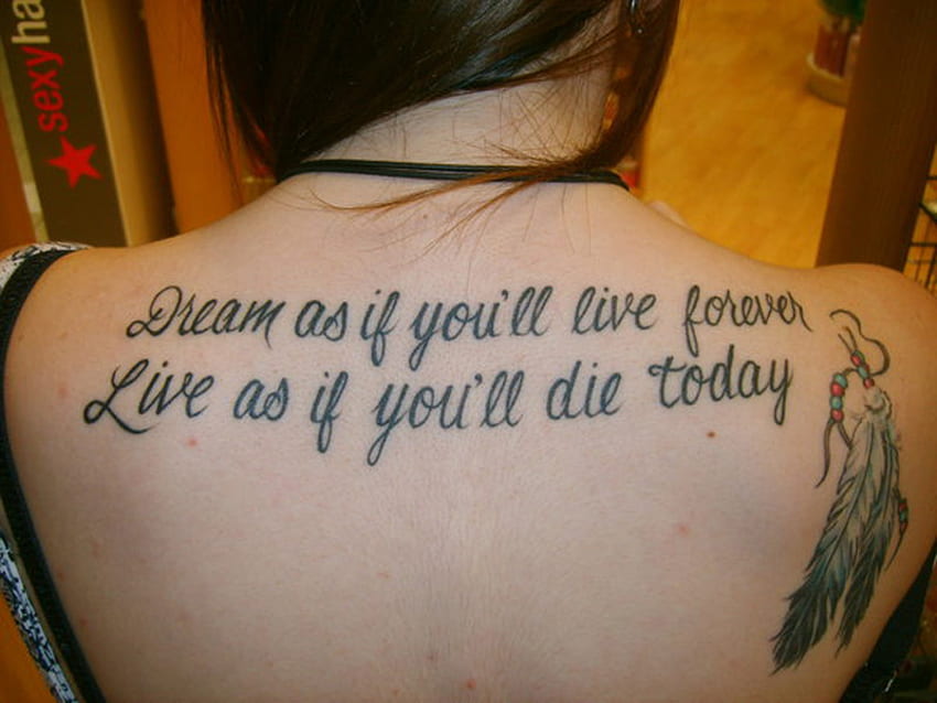 Dream Tattoo, message, emo, live, tattoo, girl, dream HD wallpaper