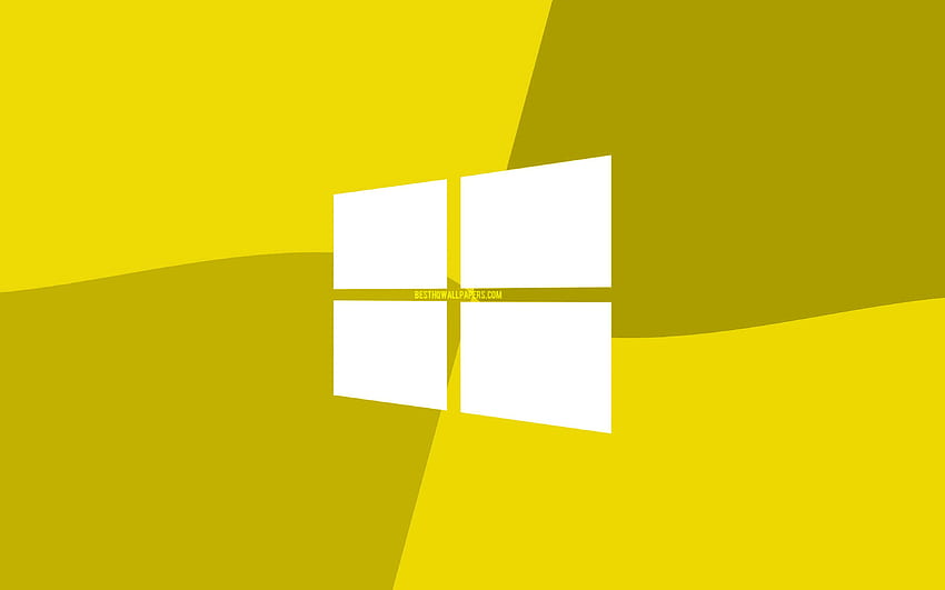 minimal, OS, yellow background, Microsoft Minimal HD wallpaper