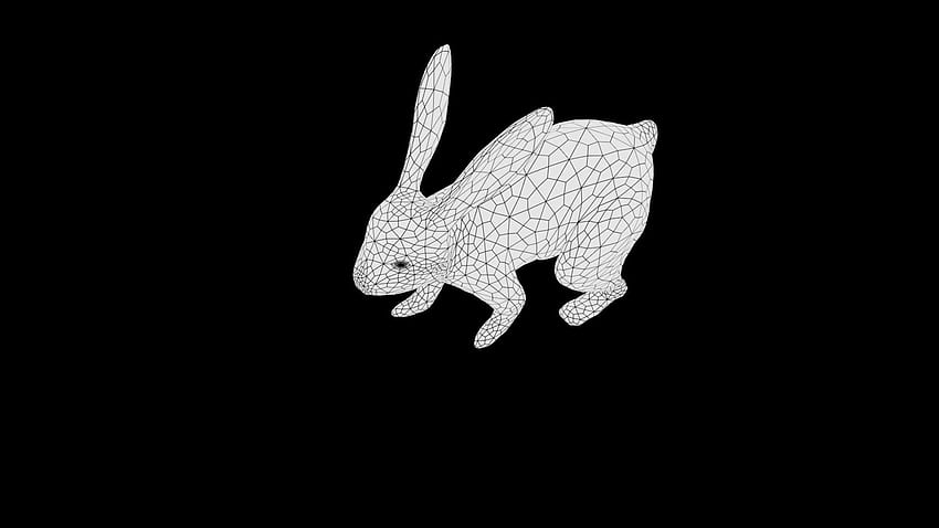 Modelo 3D Black Rabbit Rigged e jogo Low Poly pronto - Equipe 3D Yard papel de parede HD