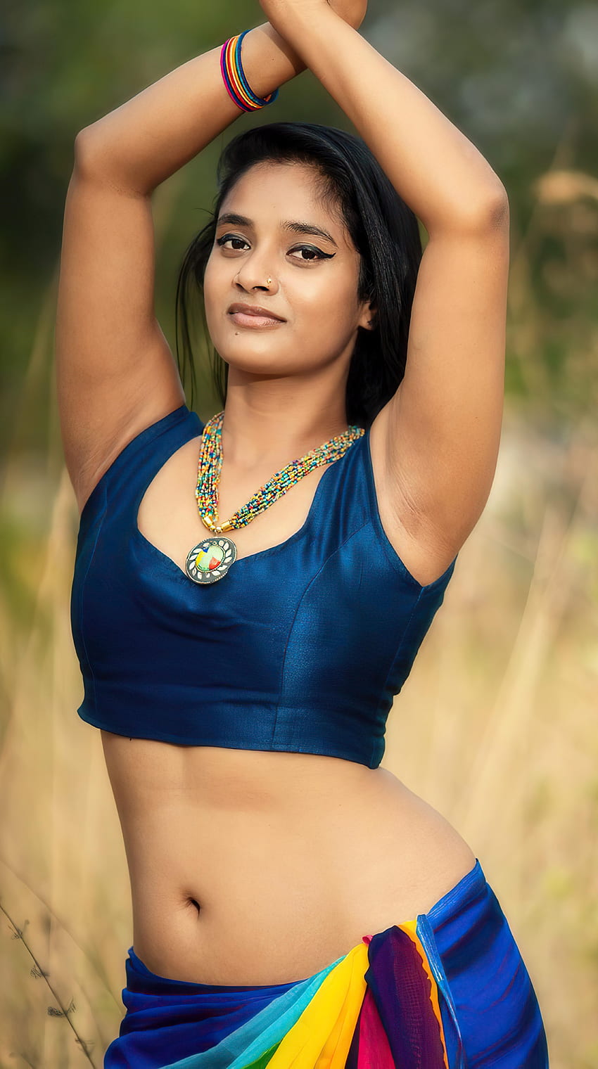 Soumya Shetty, model, navel show HD phone wallpaper