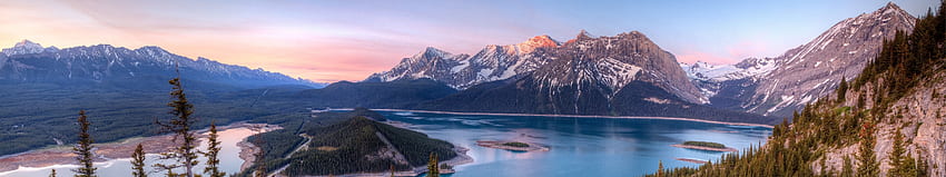 Mountains & Lake landscape []., 5760X1080 HD wallpaper