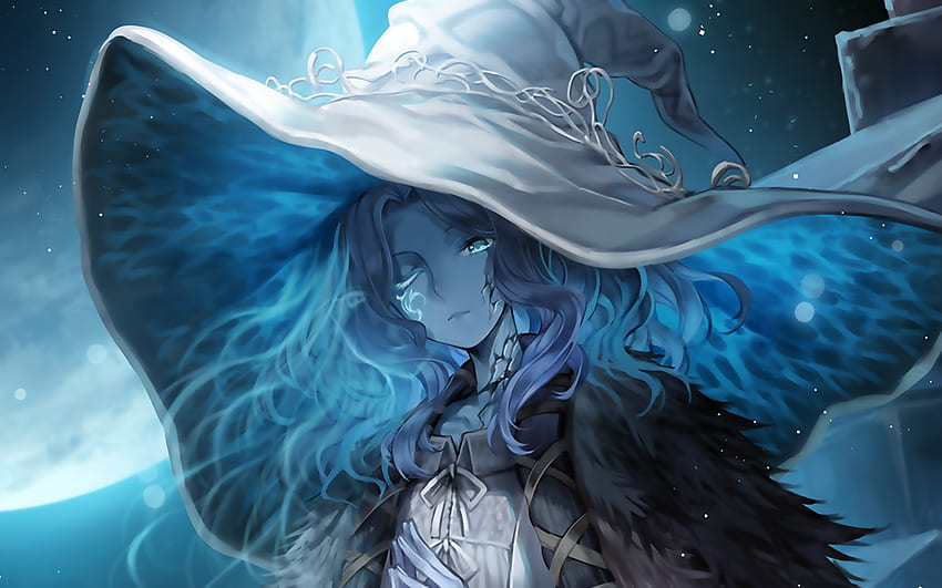 Wallpaper Ranni The Witch, Elden Ring, Anime Style, Boss, Blue