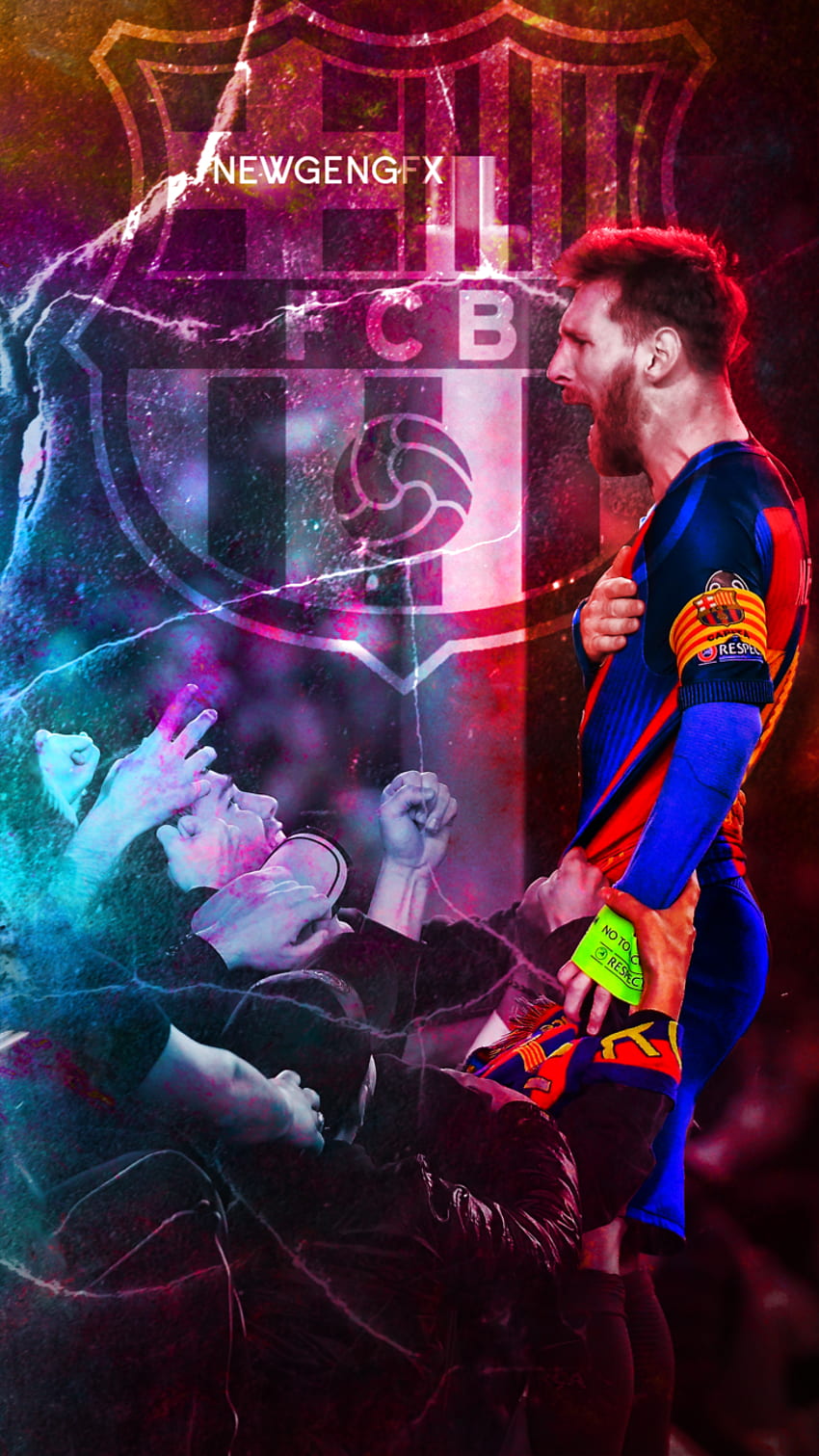 FC Barcelona Cover, Messi HD phone wallpaper