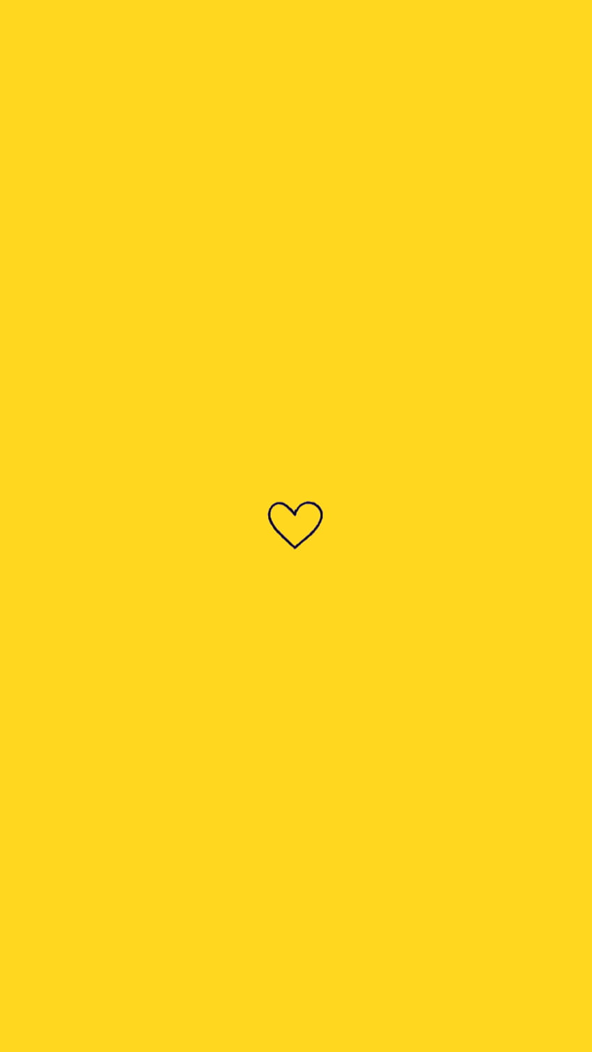 Download Minimalist Heart Cute Pastel Yellow Wallpaper  Wallpaperscom