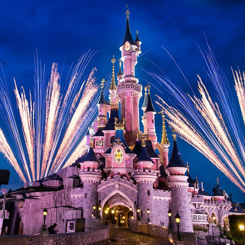 Latar Belakang Zoom Taman Disney Ini Untuk Panggilan Video, Kastil Disneyland California wallpaper ponsel HD