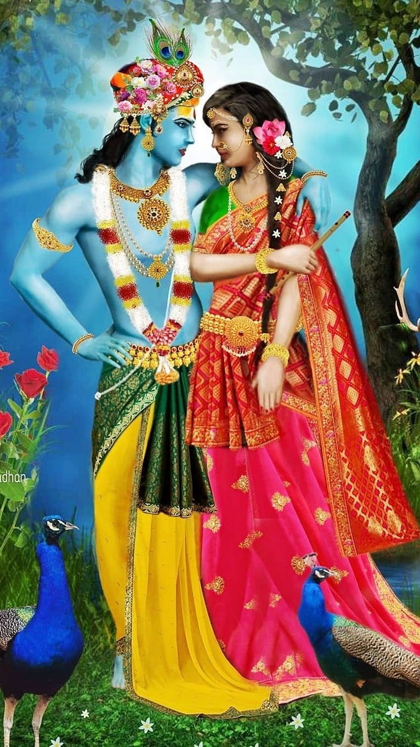 Radha Krishna Serial , Pittura, Radha Krishna Sfondo del telefono HD