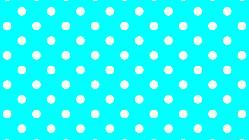 white spots blue polka dots aqua cyan honeydew HD wallpaper