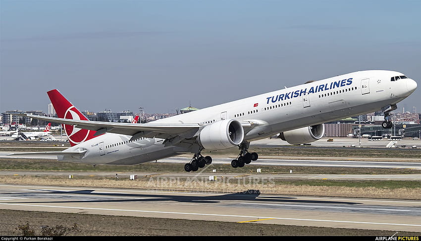 TC JJM ターキッシュ エアラインズ ボーイング 777 300ER イスタンブール アタテュルクで。 ID 1176950、B777 高画質の壁紙