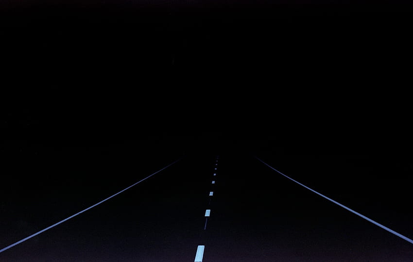 Highway, dark, minimal HD wallpaper