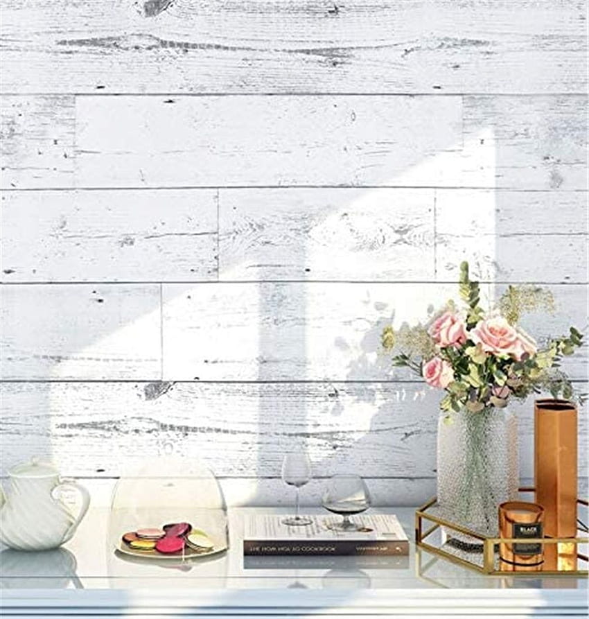 LUCKYYJ Peel And Stick Wood Shiplap Light Grey White Distressed Wood Plank Removable Self Adhesive Sticker. . - AliExpress, Light Floral HD phone wallpaper