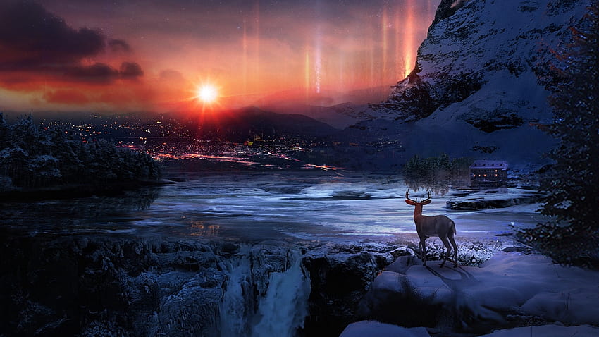 1080P Free download | deer , background, Deer Mountain HD wallpaper ...