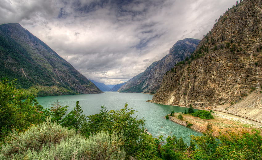 Paysage, Nature, Montagnes, Lac, Canada, r, Seton Lillooet Fond d'écran HD