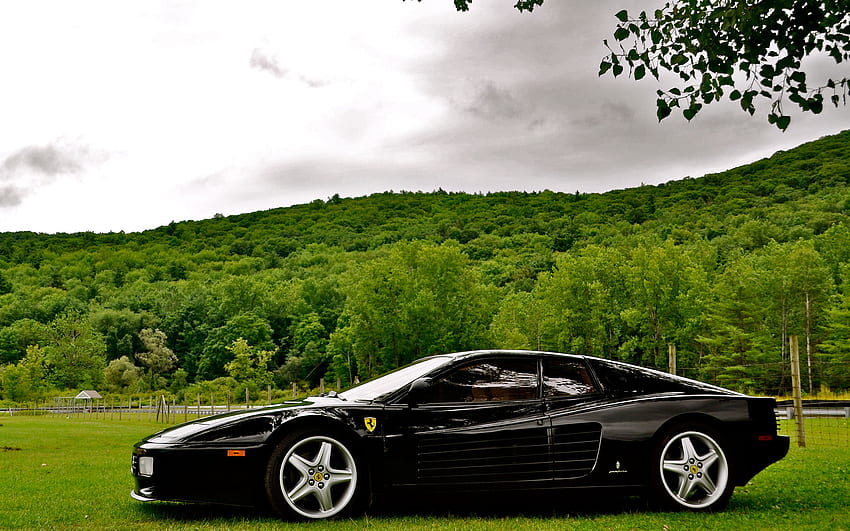 Ferrari Hitam, tenaga, kemewahan, grafik, mobil, ferrari, kecepatan Wallpaper HD