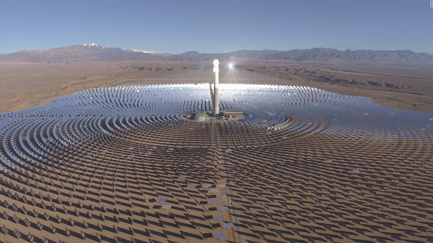 世界最大の集中型太陽光発電所 高画質の壁紙