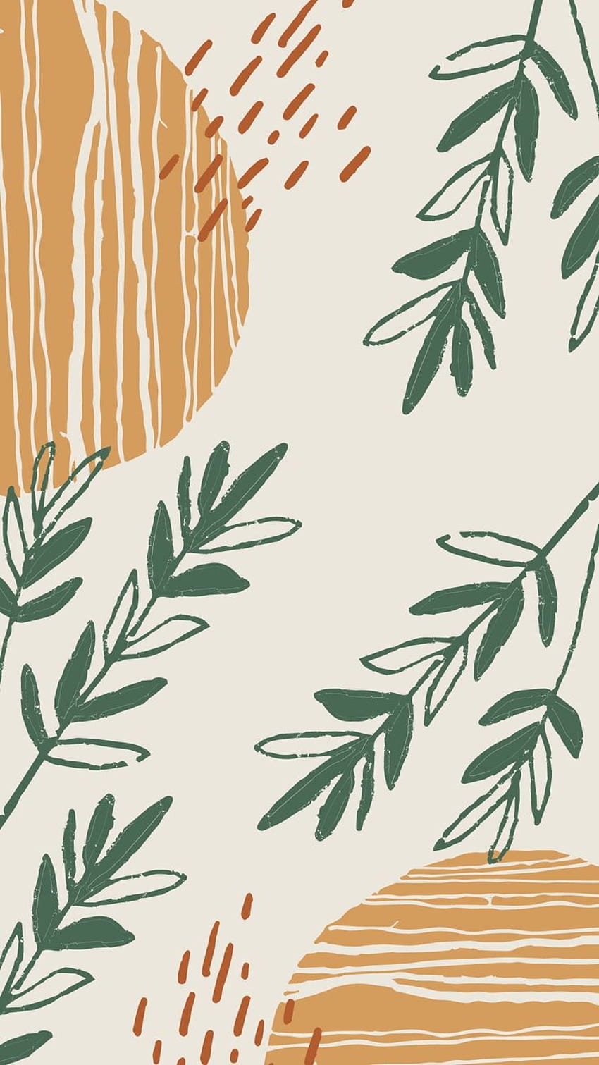 iPhone • アンドロイド。 最小限。 ボーホー。 ミニマリスト。 形状。 自然。 葉。 電話の背景インスタント美的。 抽象芸術 , Phone boho, Cute background, Bohemian Nature HD電話の壁紙