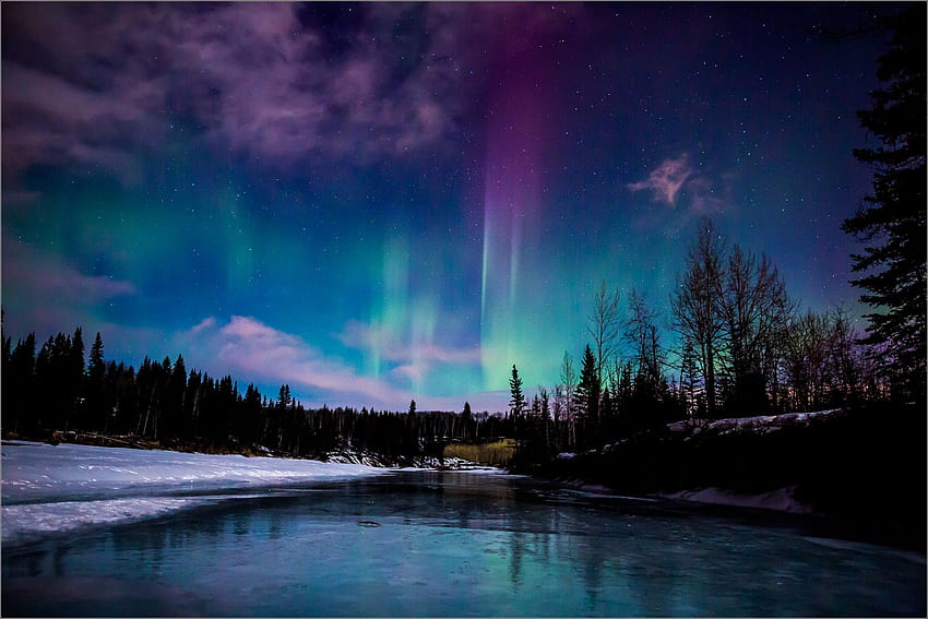 Aurores boréales, aurores boréales de l'Alaska Fond d'écran HD