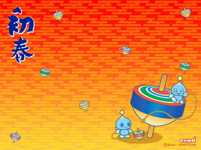 Chao, sonic, video games, spinning tops HD wallpaper