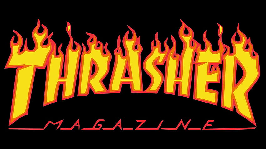 Logotipo Thrasher Fire papel de parede HD