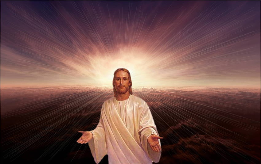 Jesucristo, el hijo de Dios, dios, jesús, cristo, collage, nube fondo de pantalla