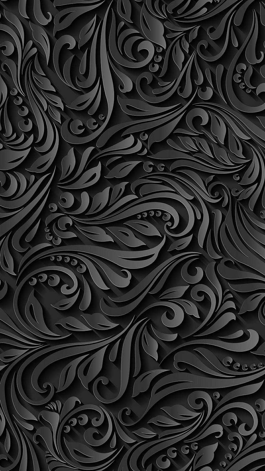 Black Paisley, Baroque HD phone wallpaper