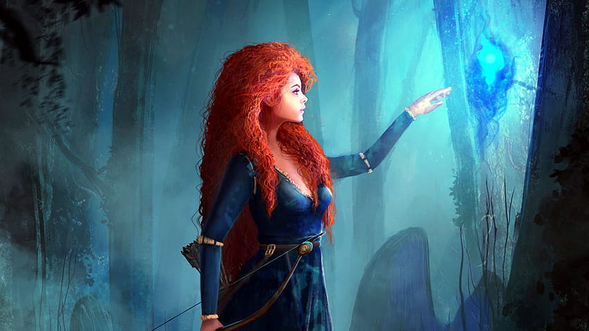 Disney Princess illustration, Brave, bow, Merida, Disney . Flare HD wallpaper
