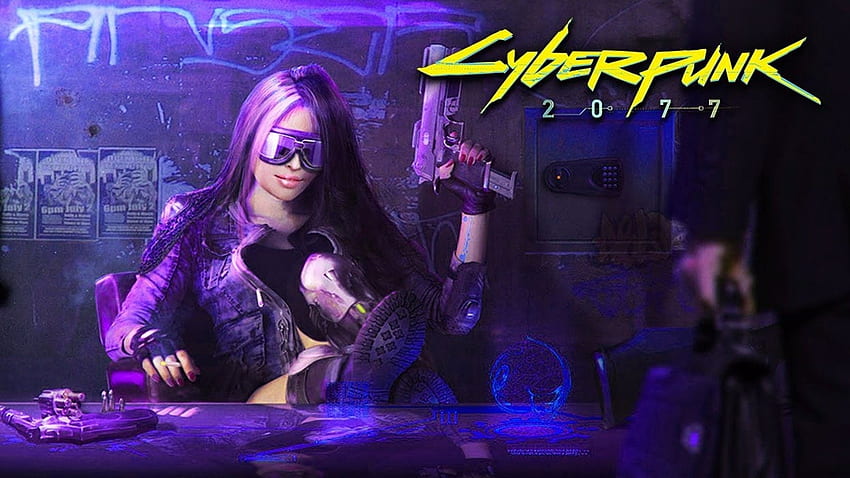 Wallpaper girl, the city, cyberpunk for mobile and desktop, section  фантастика, resolution 2304x1536 - download