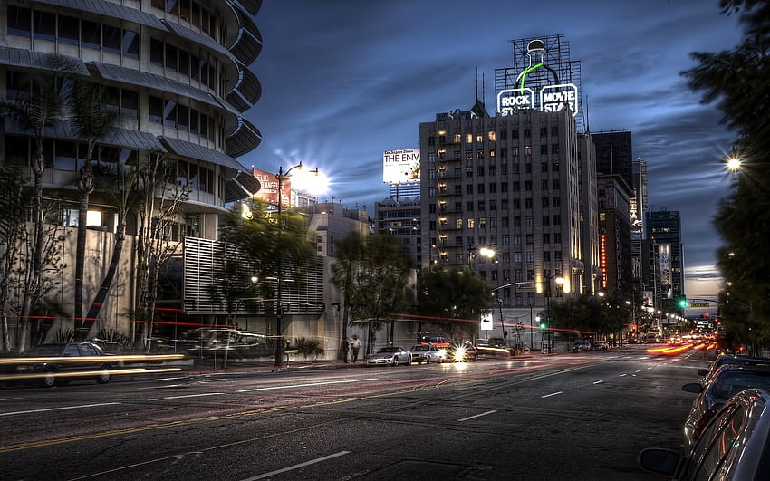 Hollywood Los Ángeles California Street - de la calle Los Ángeles - - fondo de pantalla
