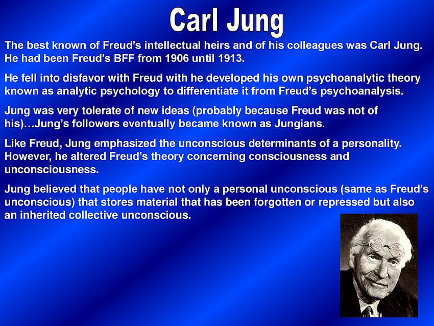 Carl Jung The best known of Freud's intellectual heirs and of his colleagues was Carl Jung. He had been Freud's BFF from 1906 until He fell into HD wallpaper