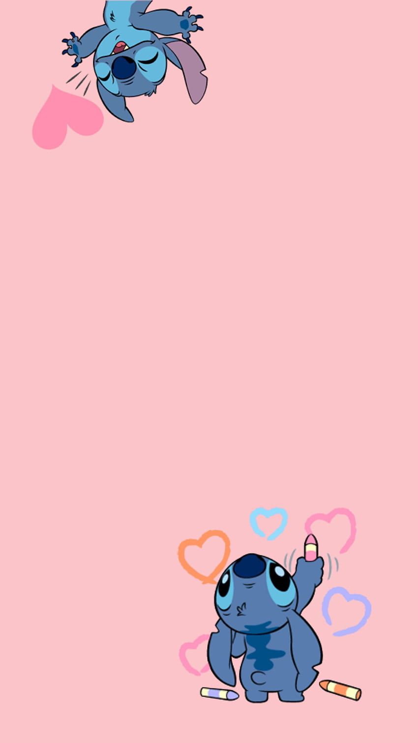 Cute Stitch, rosa, Produkt, blau HD-Handy-Hintergrundbild