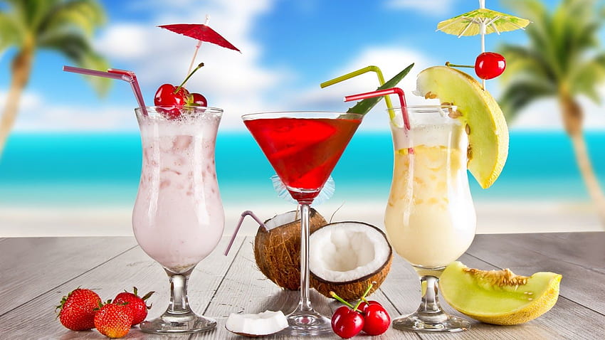 Cocktail tropicale Bevanda da spiaggia Q Sfondo HD