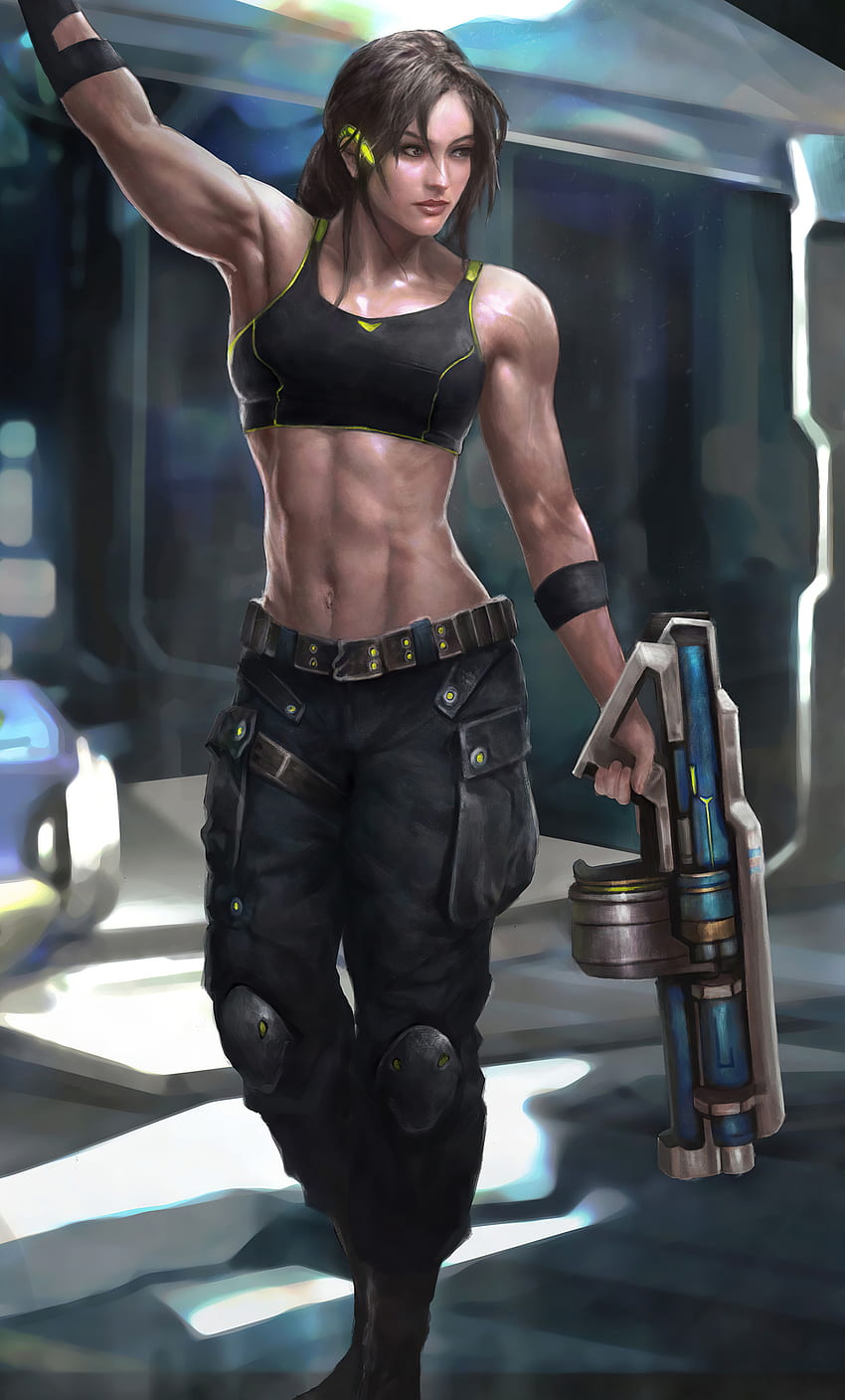 Muscular Girl iPhone , , Background, and , Muscle Girl HD phone wallpaper