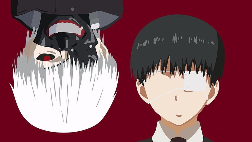 Ken Kaneki Wallpaper 4K, Minimalist, Tokyo Ghoul