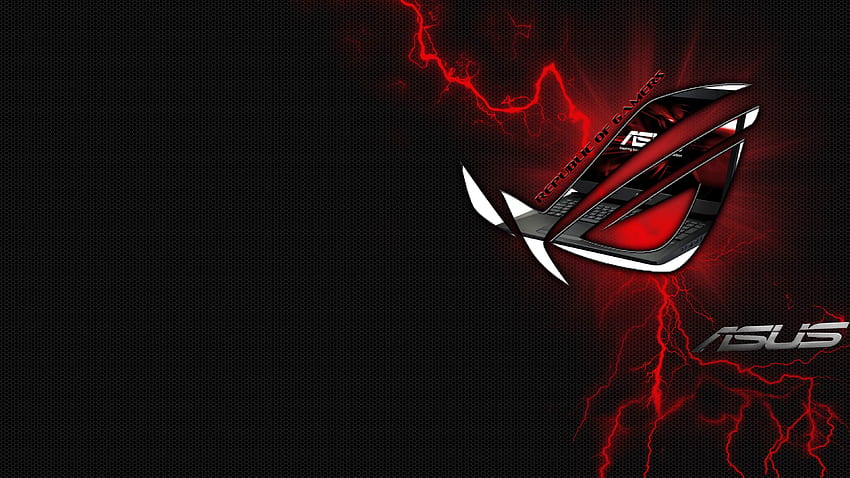 ASUS ROG Logo Red Lightning U, Asus ROG Ultra Wallpaper HD