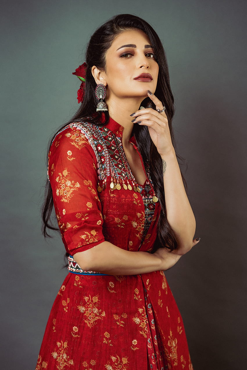 Shruti Hassan, Flash-Grafik, süßes Gesicht, mehrsprachige Schauspielerin HD-Handy-Hintergrundbild