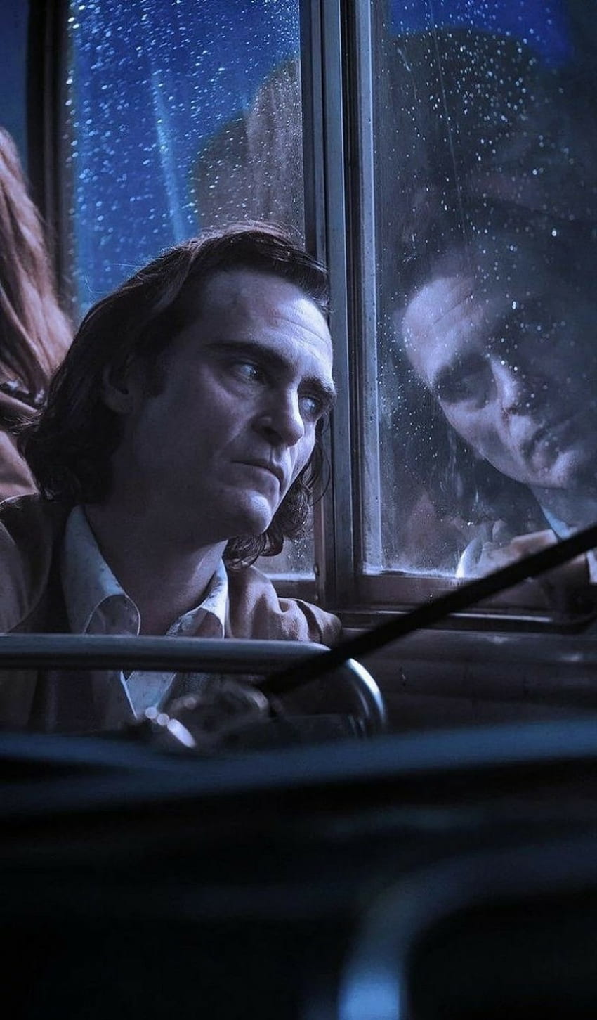 Guasón, iluminación automotriz, 2019, grafía flash, película de guasón, azul, Arthur Fleck, Joaquin Phoenix fondo de pantalla del teléfono