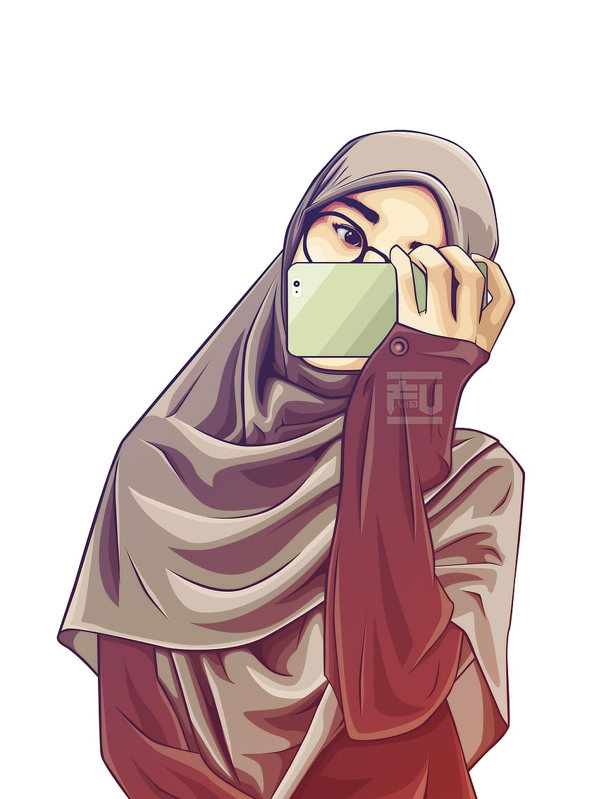 Hijab ragazza anime Sfondo del telefono HD