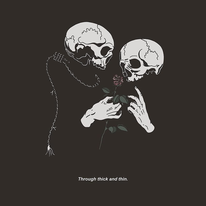 Thick and thin. Skull art, Beautiful dark art, Skeleton art, Sad Skull HD phone wallpaper