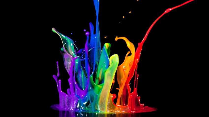 Neonfarbe .paint Farbspritzer Hintergrund HD-Hintergrundbild