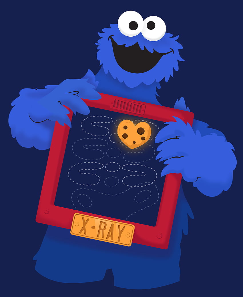 Disegno della maglietta del mostro dei biscotti. Cookie Monster, Biscotti Monster, Maglietta Cookie Monster Sfondo del telefono HD