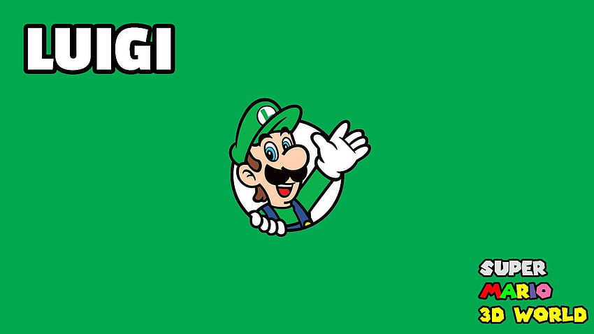 Luigi Super Mario 3D-Welt mit grünen Hintergrundspielen. HD-Hintergrundbild