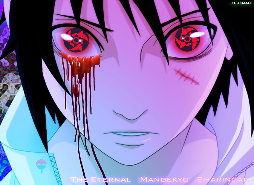 Sasuke Uchiha Eternal Mangekyou Sharingan HD-Hintergrundbild