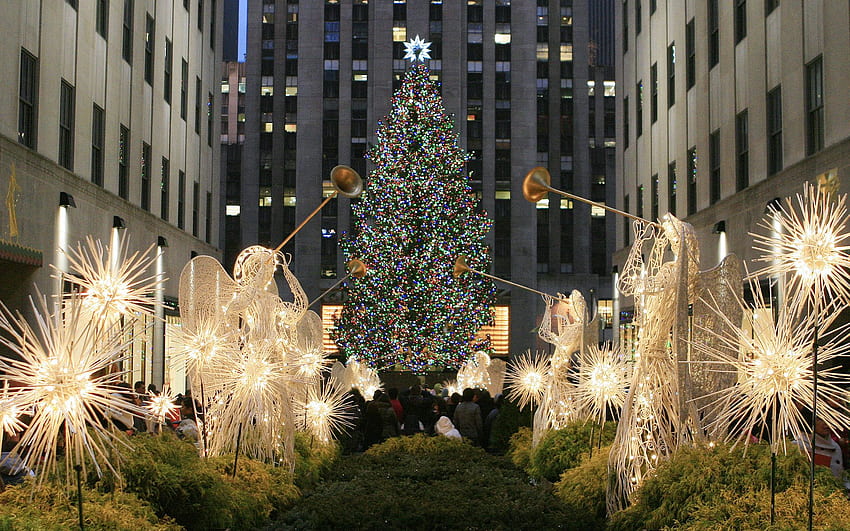 New York Noel, NYC Noel Ağacı HD duvar kağıdı