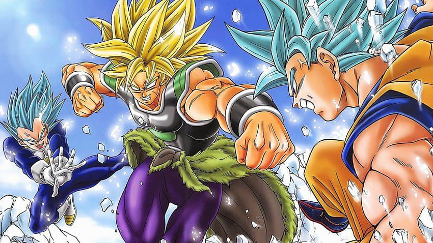  Broly Legendary Super Saiyan vs Goku Vegeta Super Saiyan Blue DBS Broly Movie HD Fondo de pantalla