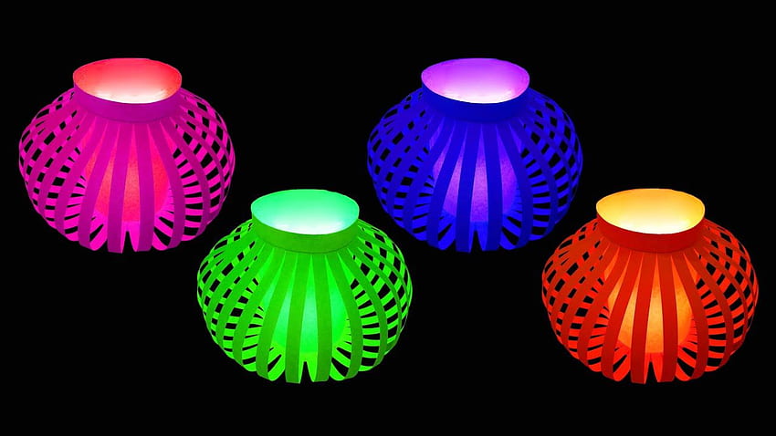 Как да направите изискана топка от хартиен фенер Дивали и коледни занаяти, фенери Vesak HD тапет