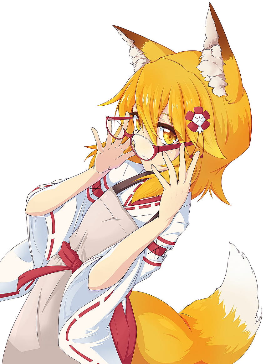 Cute Fox Girl: Sewayaki Kitsune No Senko San Anime Art [Artista: Suu2510] Sewayaki Kitsune No Senko San Waifu Clan [ de anime y arte digital] fondo de pantalla del teléfono