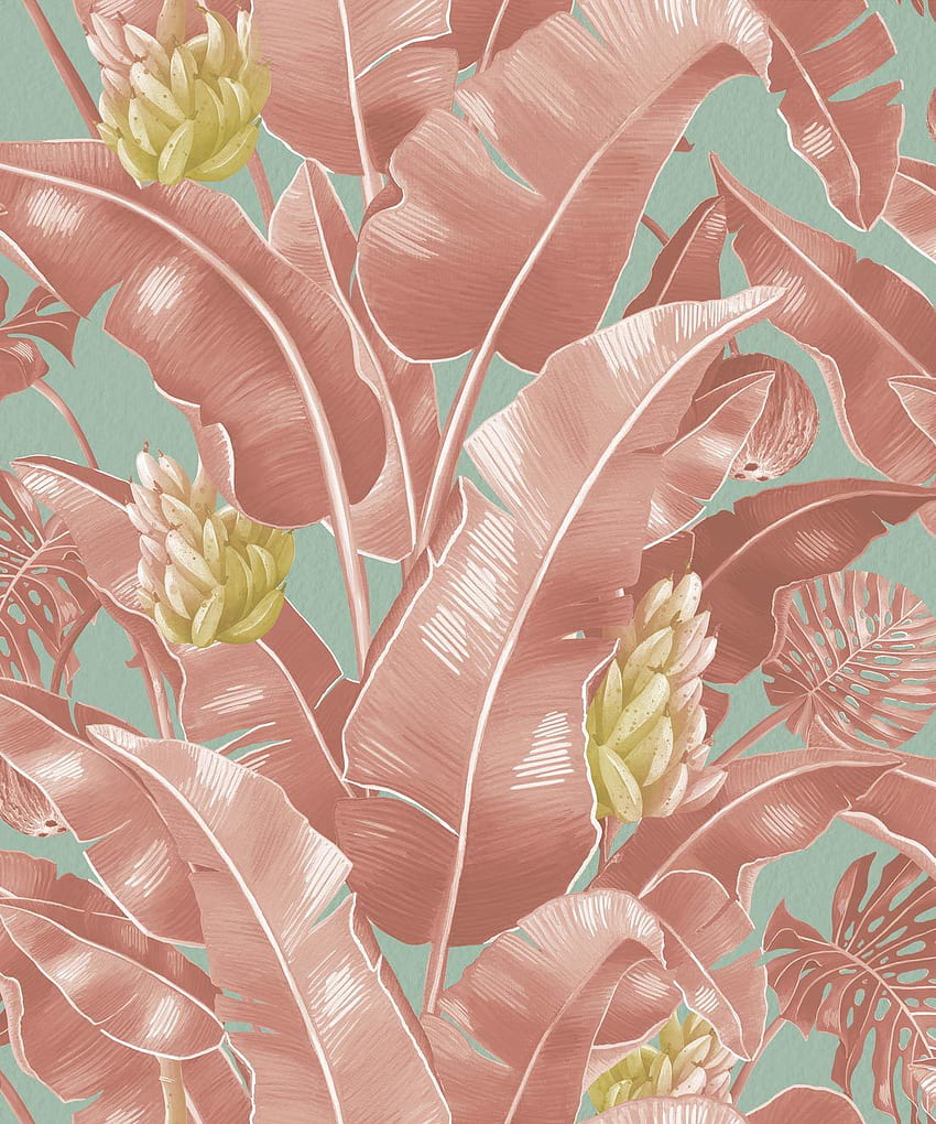 Kingdom Palm • Banana Leaf • Milton & King, Pink Leaf HD phone wallpaper