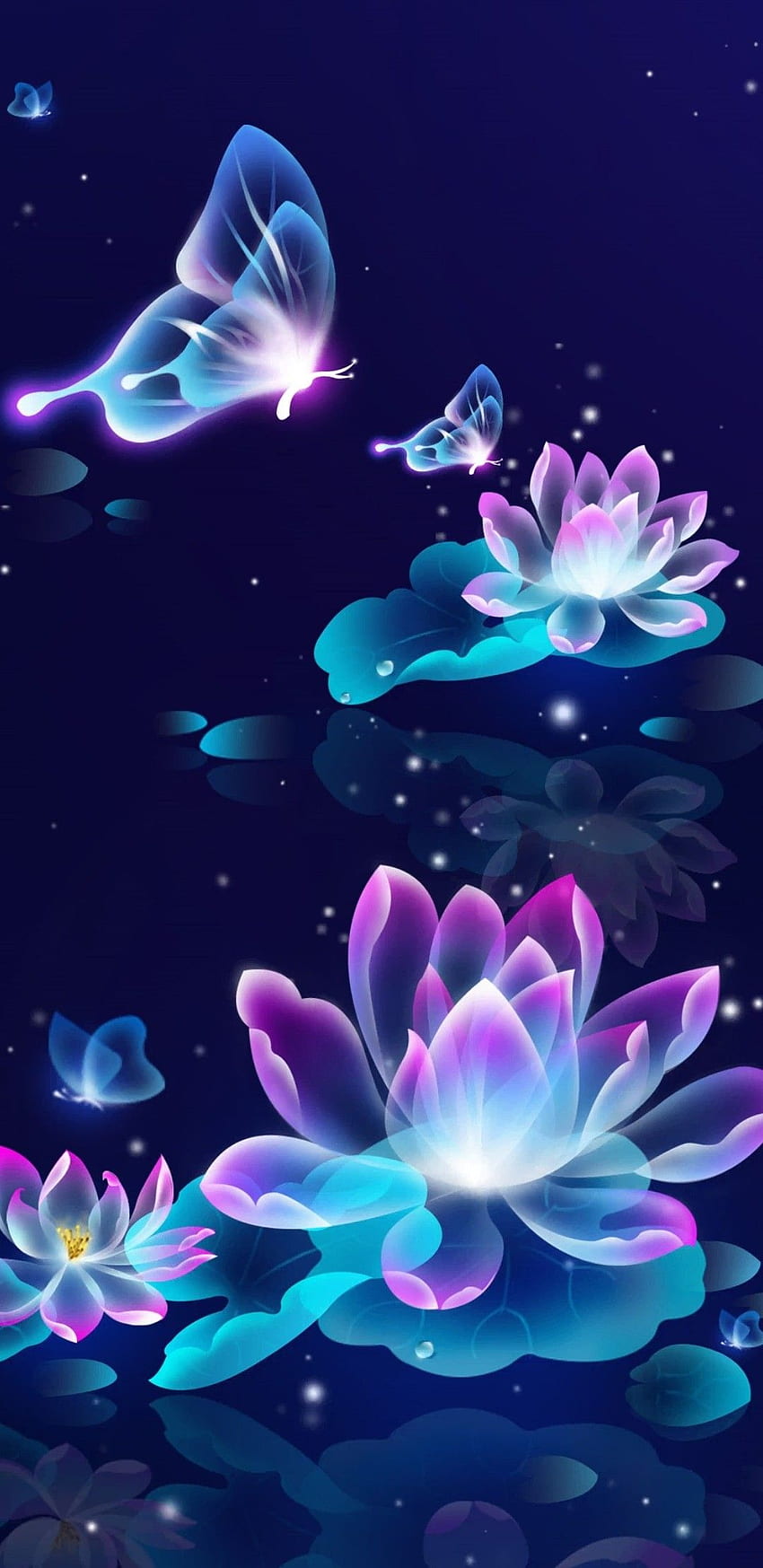 .By Artist Unknown. Butterfly background, Butterfly , Neon, Neon Lotus HD phone wallpaper