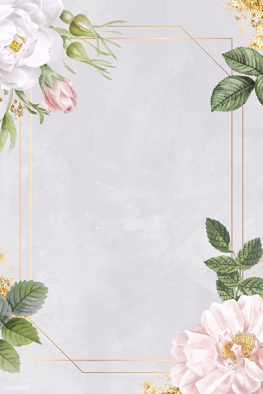 premium vector of Rectangle rose frame on marble background. Rose frame, Pink flowers background, Flower background, Rustic Spring HD phone wallpaper